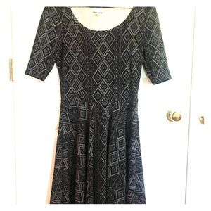 LuLaRoe Nicole Size M Black, Gray, White, Purple